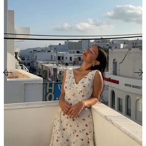 Realisation Par Isabelli white floral Sleeveless Dress